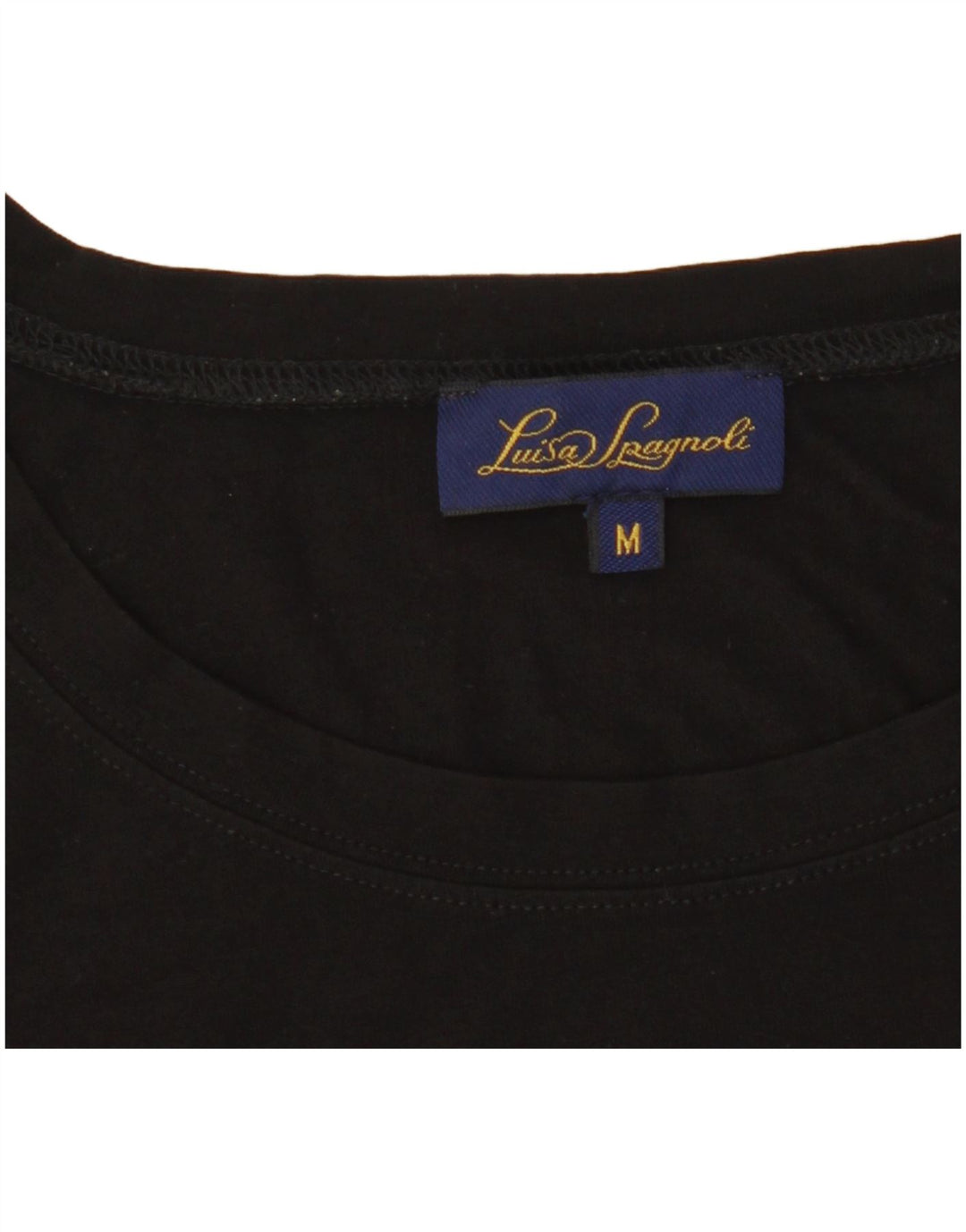 Γυναικείο γραφικό μπλουζάκι Luisa Spagnoli Top UK 14 Medium Black