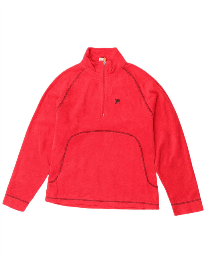 Fila γυναικείο φερμουάρ Fleece Jumper IT 46/48 μεγάλο κόκκινο πολυεστέρα
