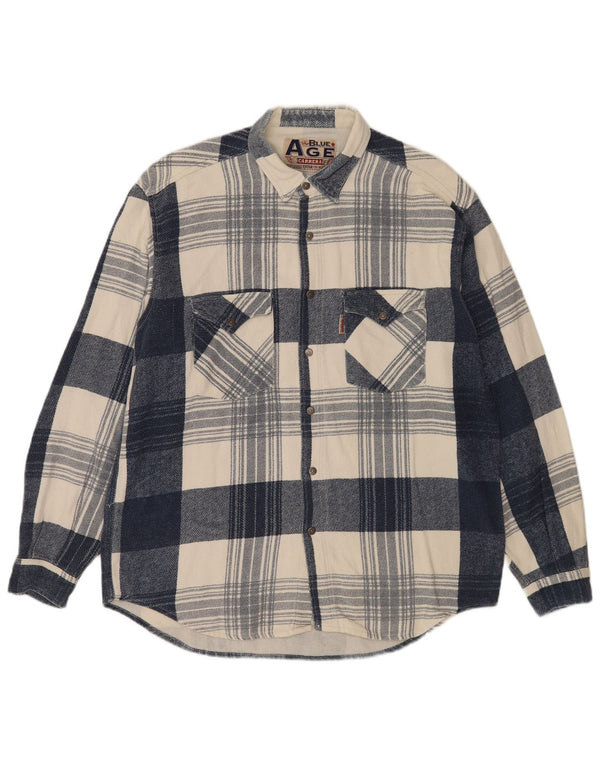 Ανδρικό φανελένιο πουκάμισο Carrera XL Blue Check