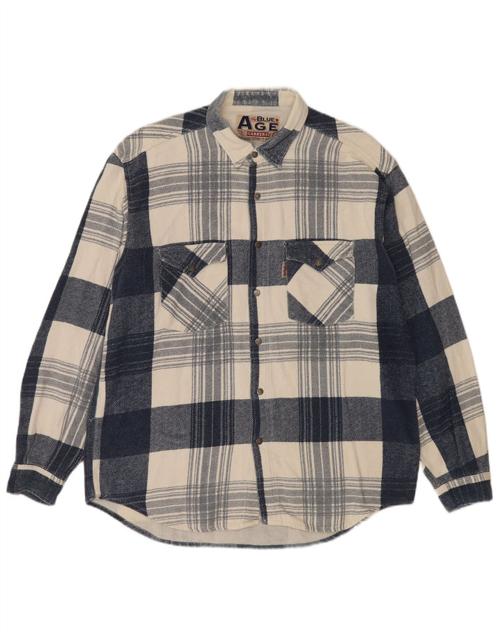 Ανδρικό φανελένιο πουκάμισο Carrera XL Blue Check