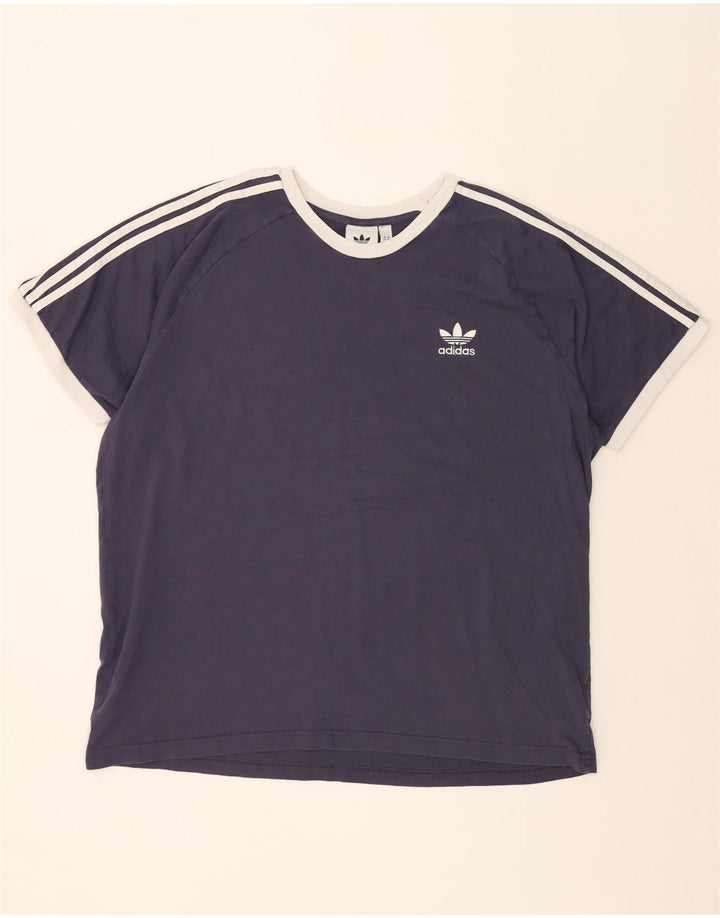 Ανδρικό T-Shirt ADIDAS Top 2XL Navy Blue Cotton