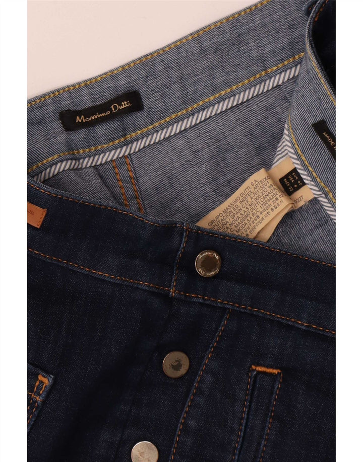 Massimo Dutti Γυναικείο Cropped Jeans EU 40 Medium W30 L25 Navy Blue Cotton