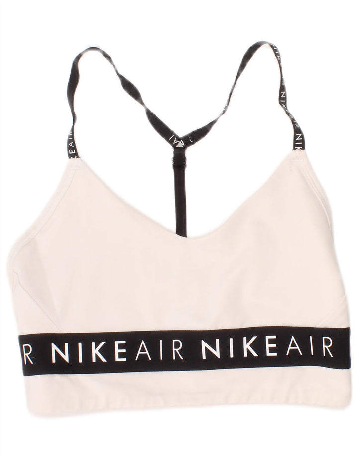 Γυναικείο γραφικό αθλητικό σουτιέν Nike Small off White Sports από πολυεστέρα