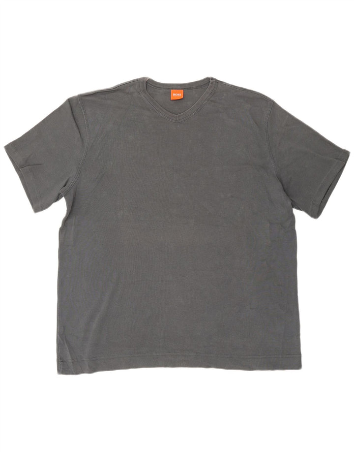 Ανδρικό T-Shirt HUGO BOSS Top XL Γκρι βαμβακερό