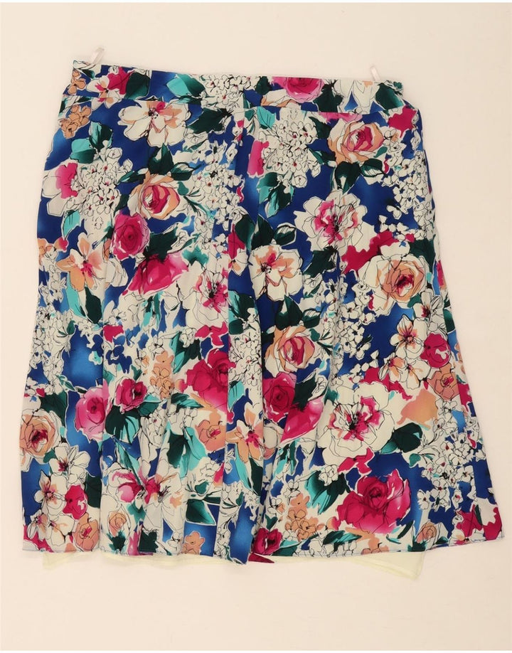 VINTAGE Womens A-Line Skirt W38 XL Multicoloured Floral Vintage Vintage and Second-Hand Vintage from Messina Hembry 