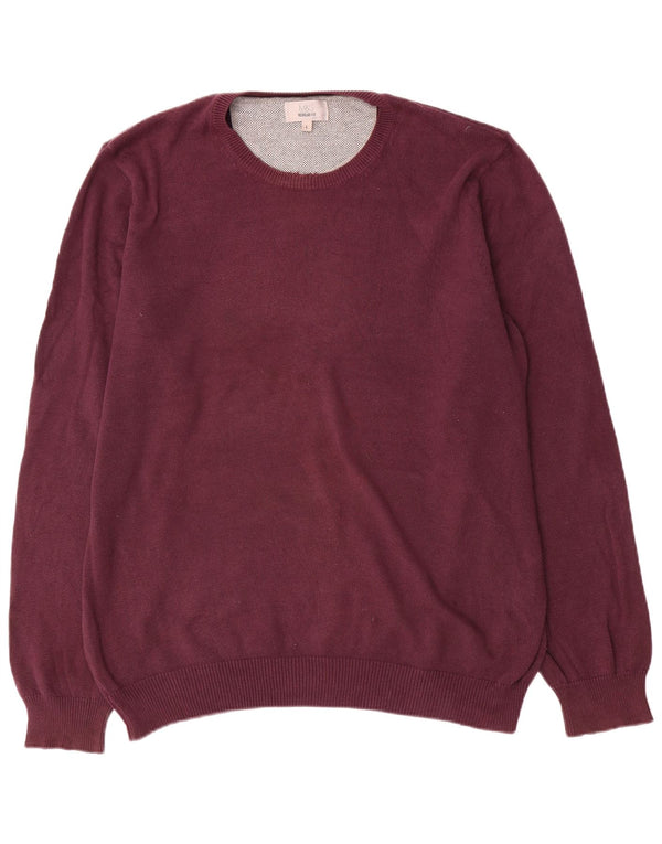 Ανδρικό πουλόβερ Marks & Spencer Regular Fit Crew Neck Jumper Large Purple