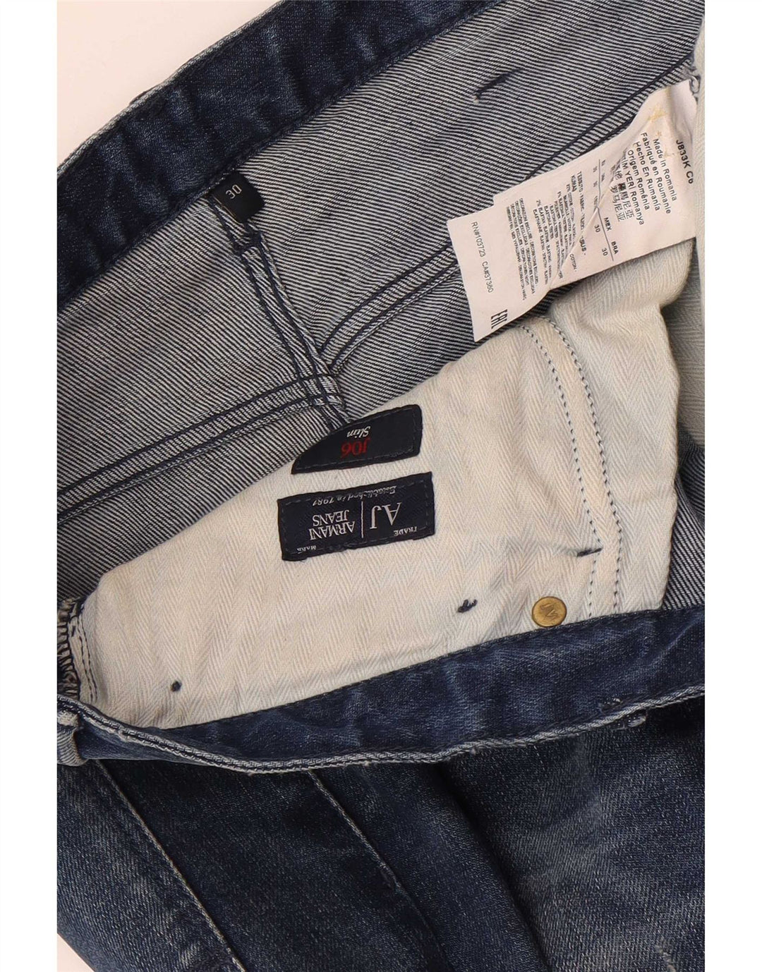 Armani Ανδρικό Slim Jeans W30 L30 Blue Cotton