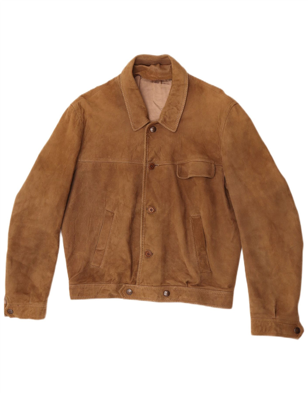 Vintage Ανδρικό Suede Jacket IT 50 Large Brown