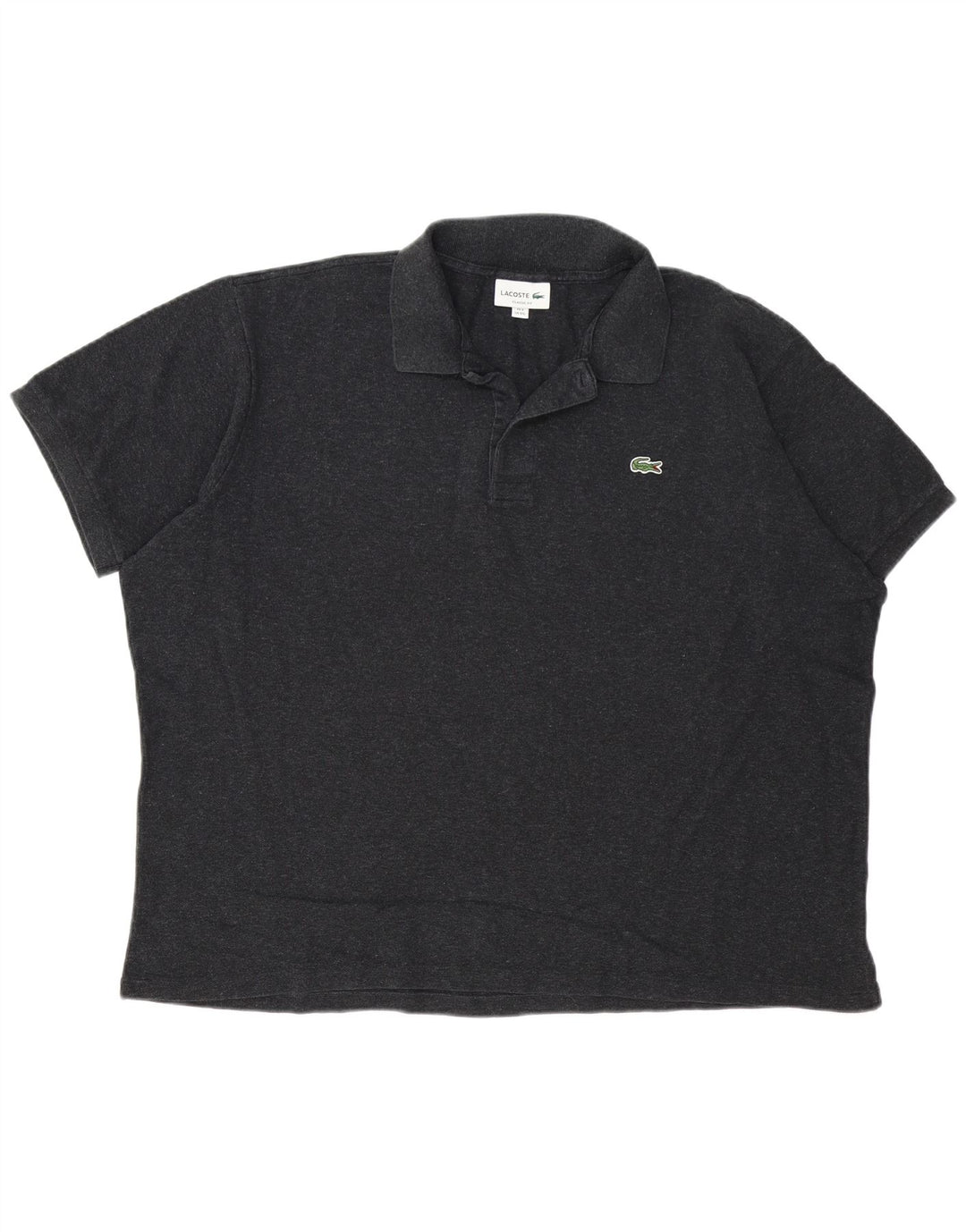 Ανδρικό πουκάμισο Lacoste Classic Fit Polo Size 8 3XL Γκρι βαμβακερό