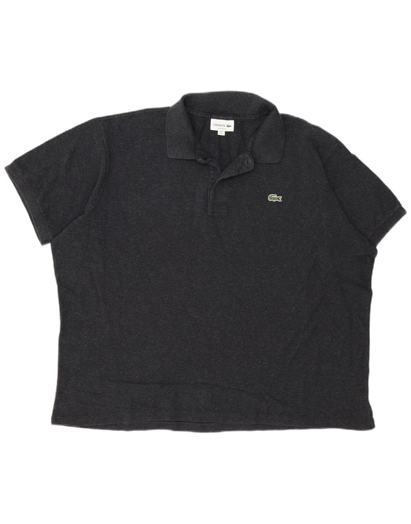 Ανδρικό πουκάμισο Lacoste Classic Fit Polo Size 8 3XL Γκρι βαμβακερό