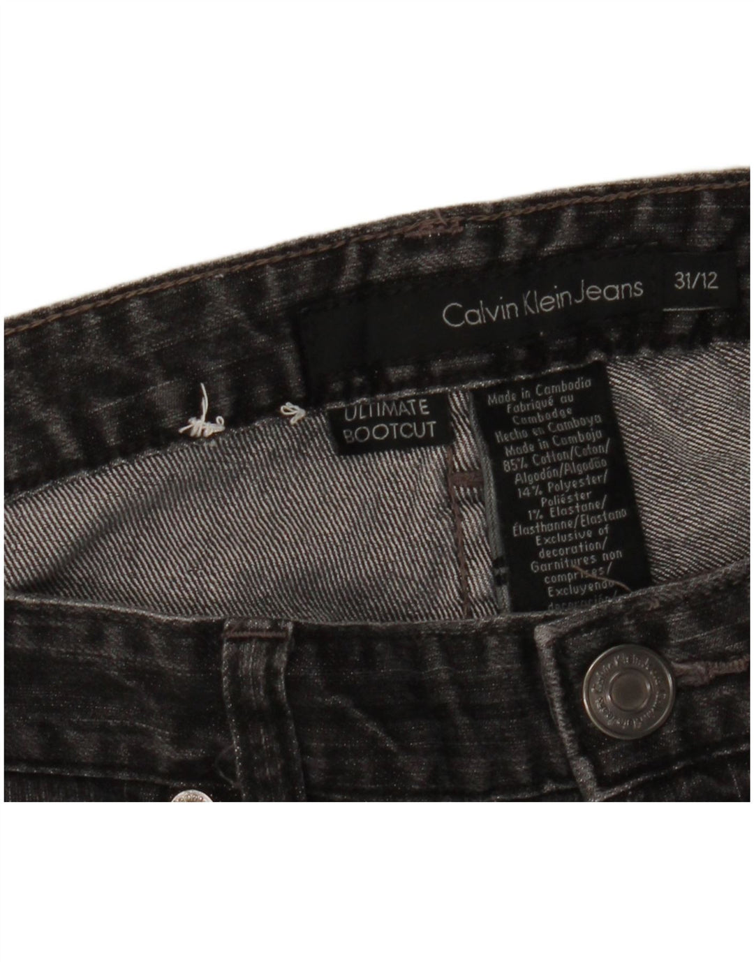 CALVIN KLEIN Γυναικείο Ultimate Bootcut Jeans W31 L28 Μαύρο βαμβακερό