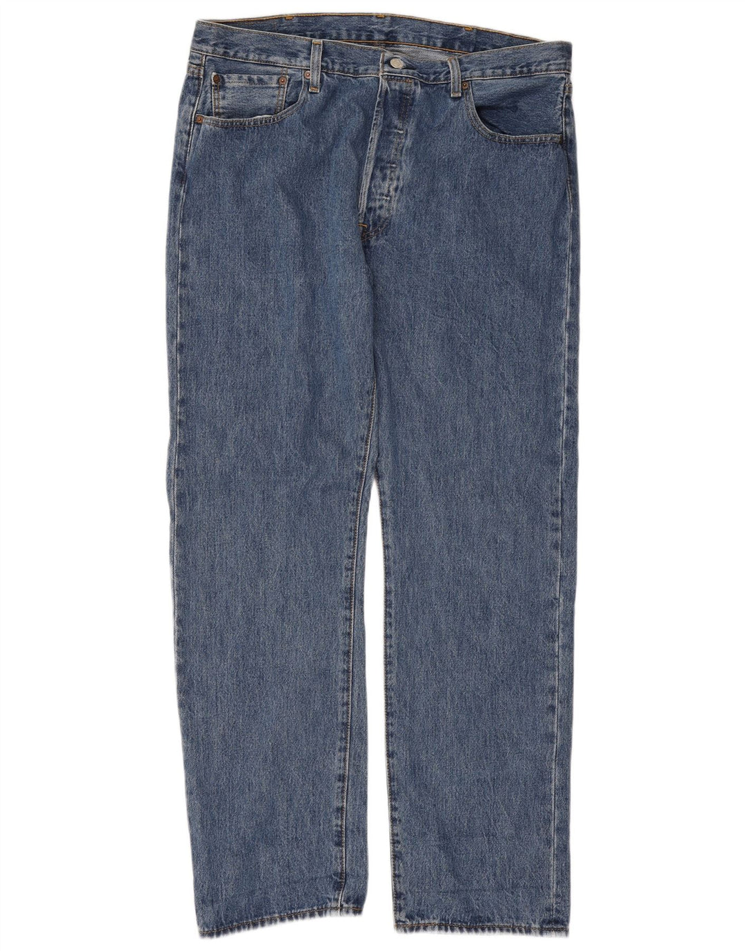 Levi's Mens 501 Straight Jeans W38 L32 Μπλε Βαμβακερό