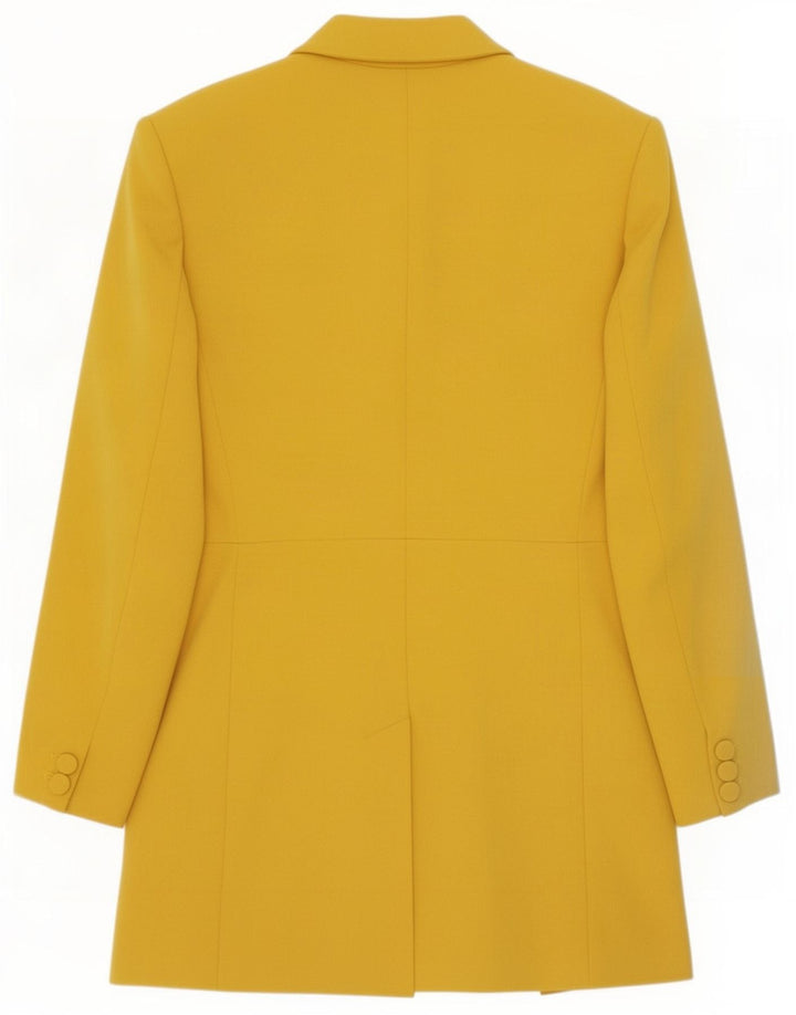 Zara Γυναικείο σακάκι Longline Blazer UK 18 XL κίτρινο πολυεστέρα
