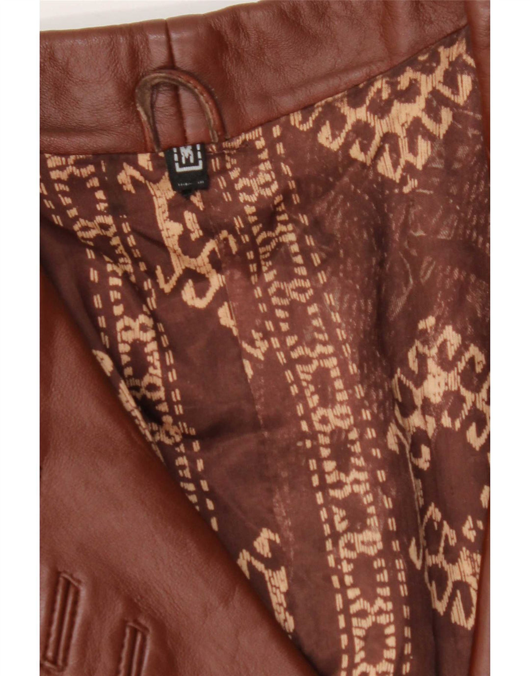 Vintage Γυναικείο Oversized Δερμάτινο Παλτό UK 14 Δερμάτινο Μεσαίο Καφέ