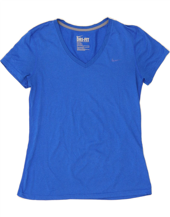Γυναικείο μπλουζάκι NIKE Dri Fit Regular Fit Top 12 μεσαίου μπλε πολυεστέρα
