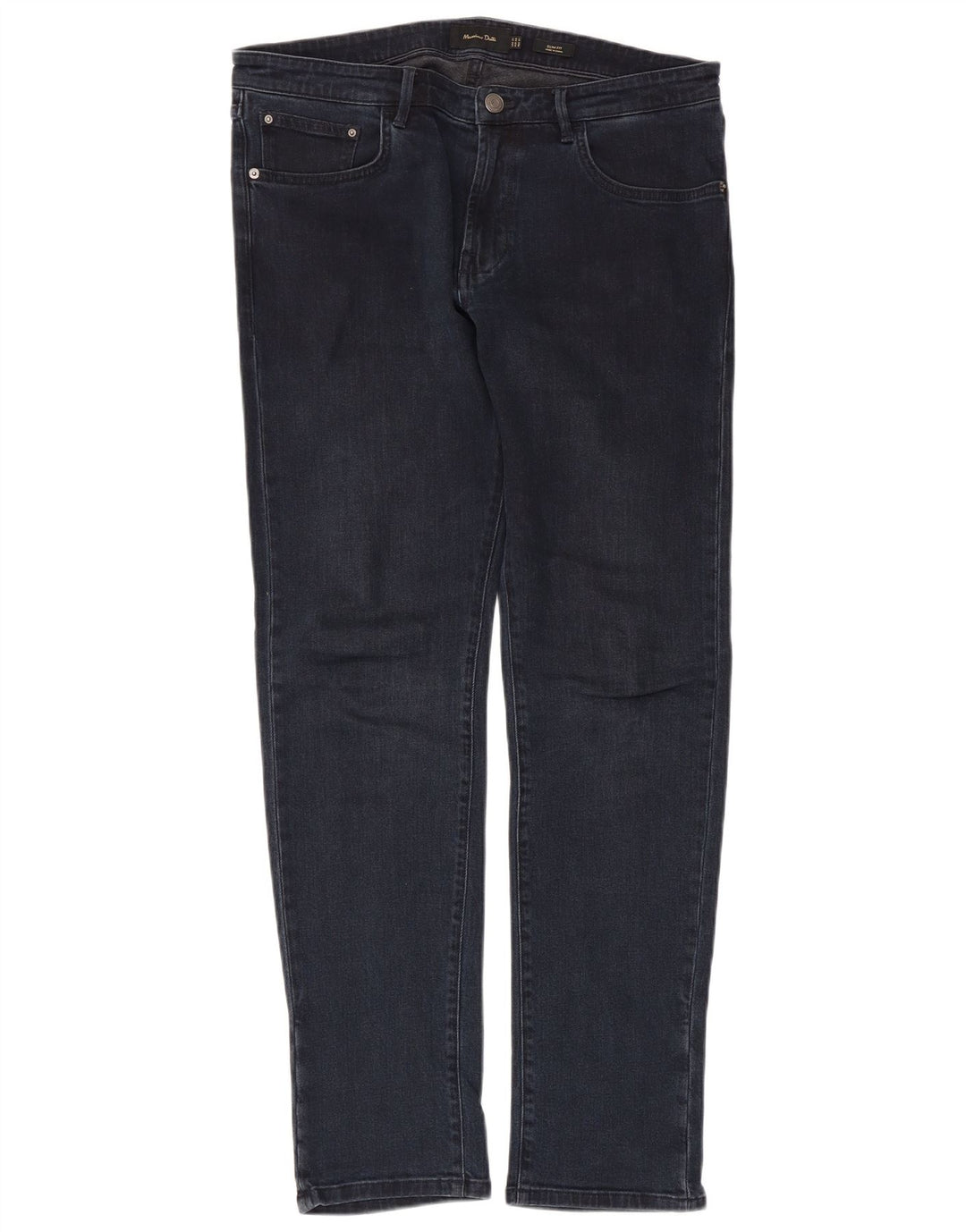 Massimo Dutti Ανδρικό Slim Jeans EU 40 Medium W31 L29 Navy Blue Cotton