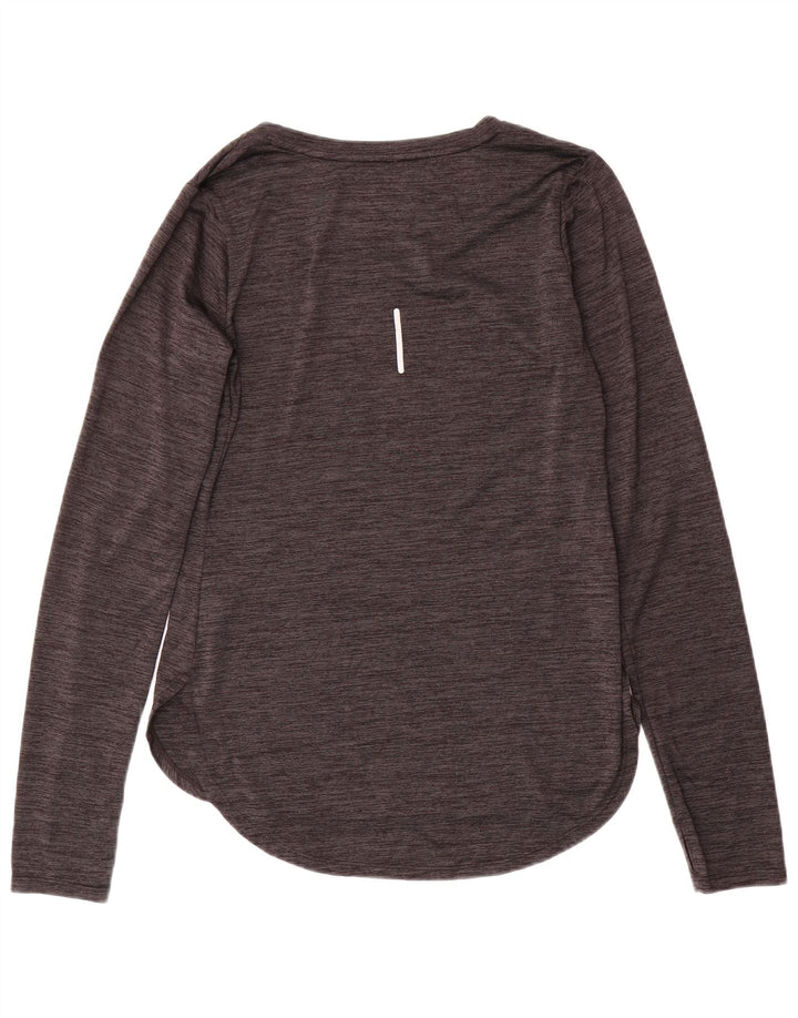 Γυναικείο μπλουζάκι REEBOK μακρυμάνικο UK 10 Small Grey Flecked Polyester