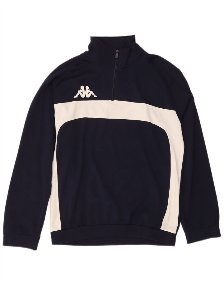 Ανδρικό φούτερ με φερμουάρ KAPPA Jumper XL Navy Blue Colourblock Polyester
