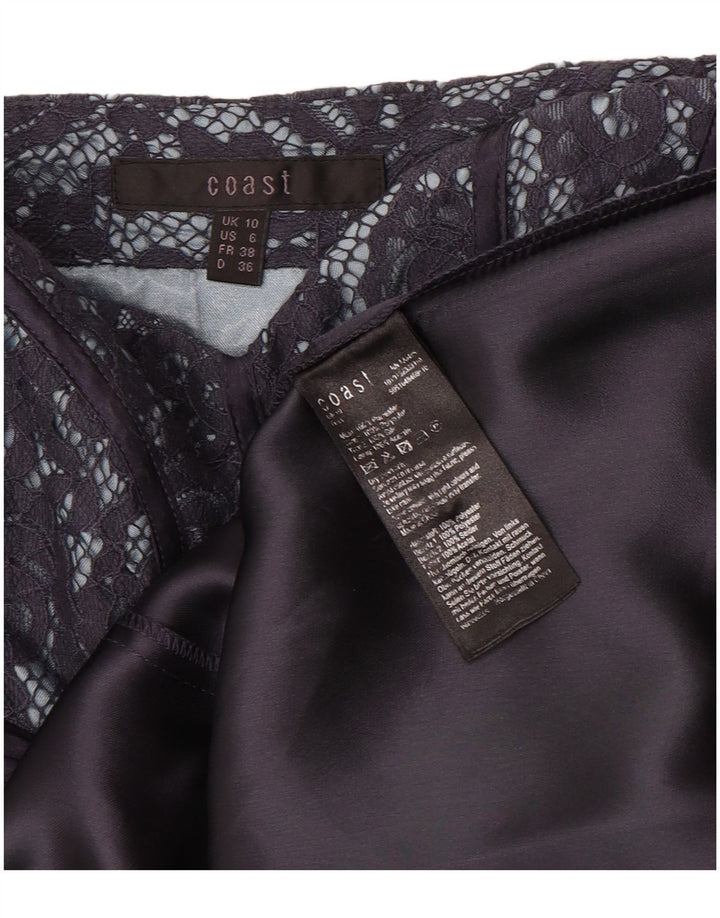 Coast Γυναικείο Στράπλες Φόρεμα UK 10 Small Purple Polyester