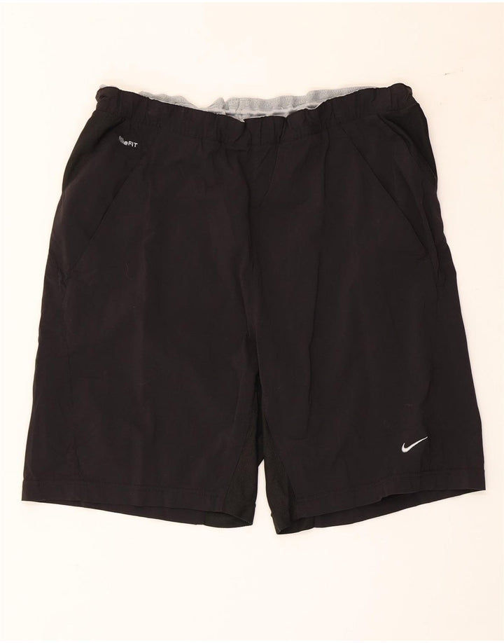 Ανδρικό αθλητικό σορτς Nike, μεσαίο μαύρο νάιλον αθλητικό