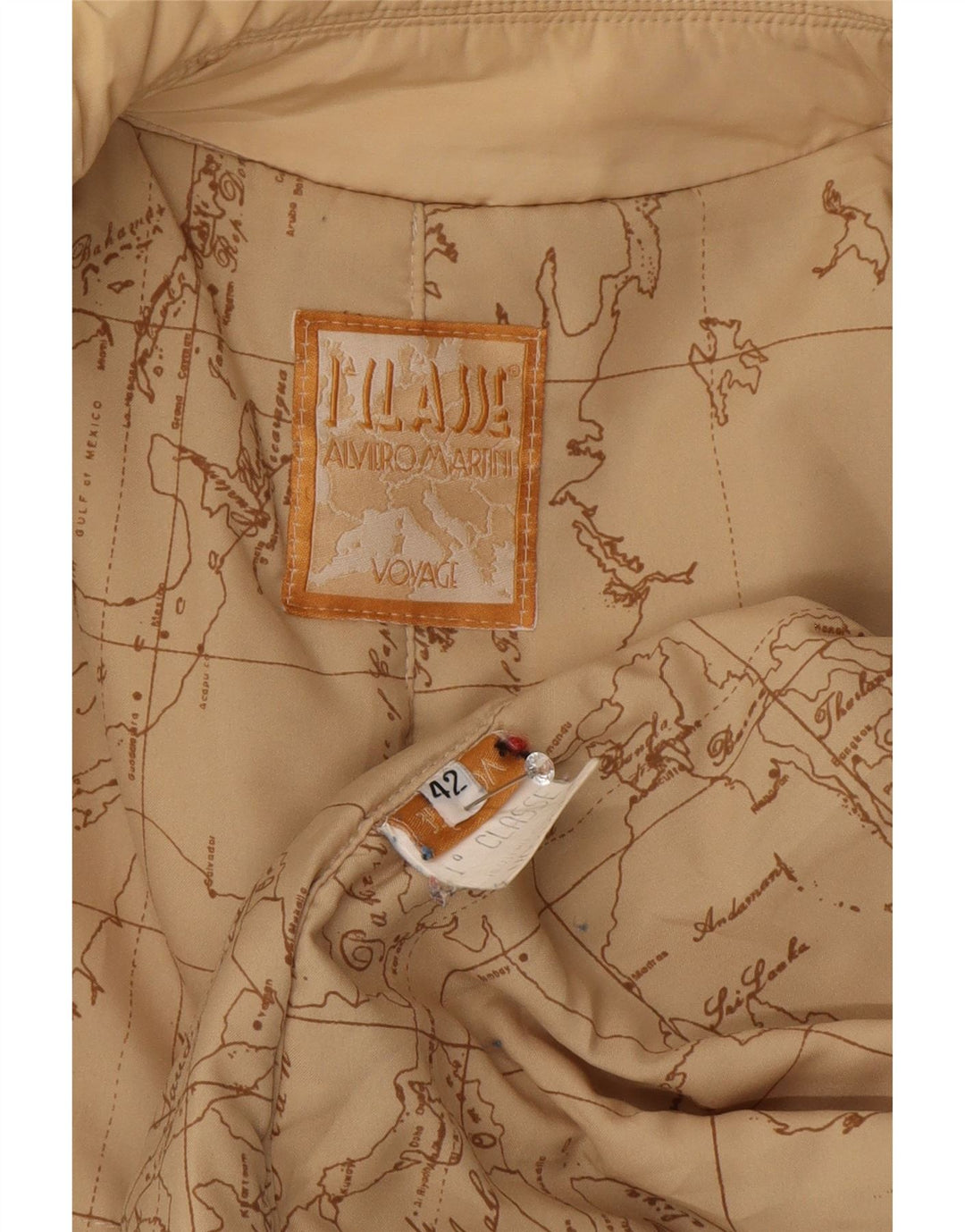 ALVIERO MARTINI Γυναικείο παλτό αντιανεμικό IT 42 Medium Beige Polyester