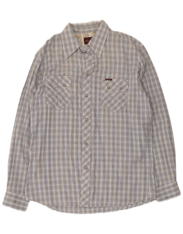 Ανδρικό πουκάμισο Marlboro Classics 2XL Blue Check Cotton