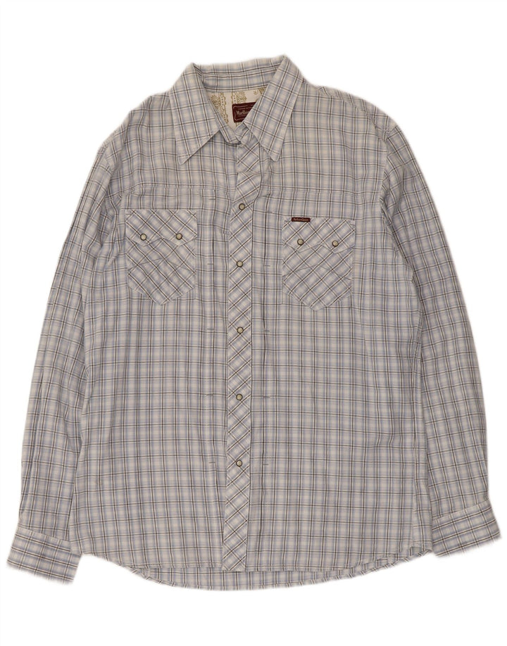 Ανδρικό πουκάμισο Marlboro Classics 2XL Blue Check Cotton
