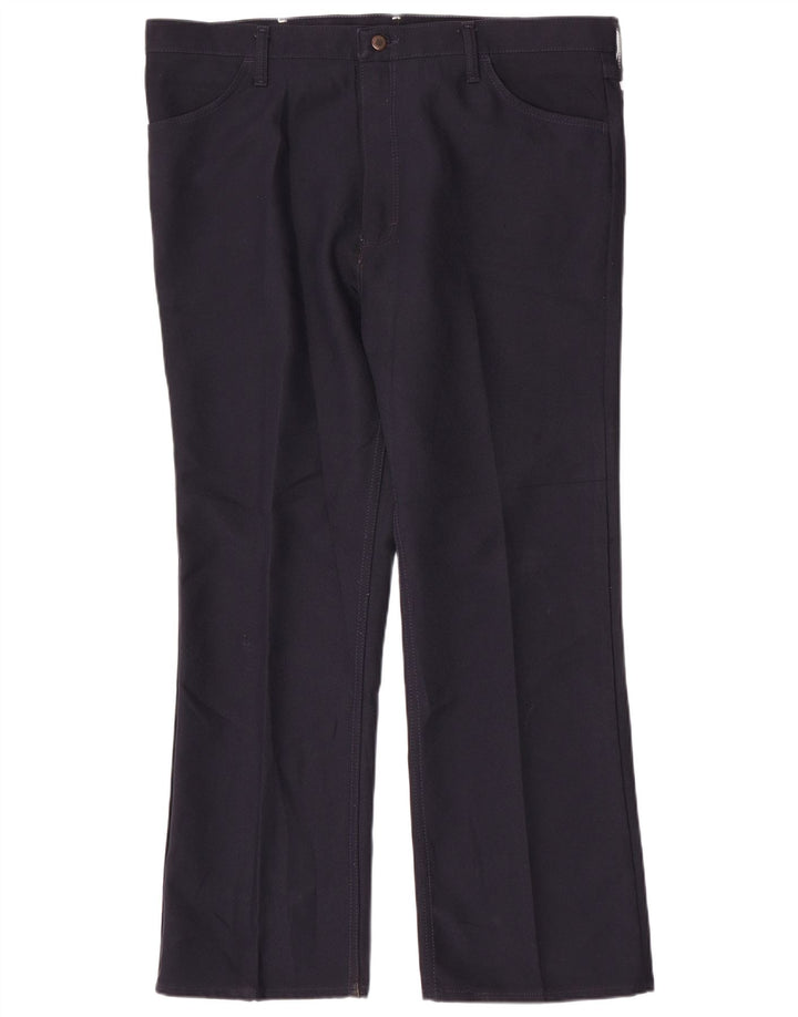 Ανδρικό ίσιο casual παντελόνι WRANGLER W42 L30 Navy Blue Polyester