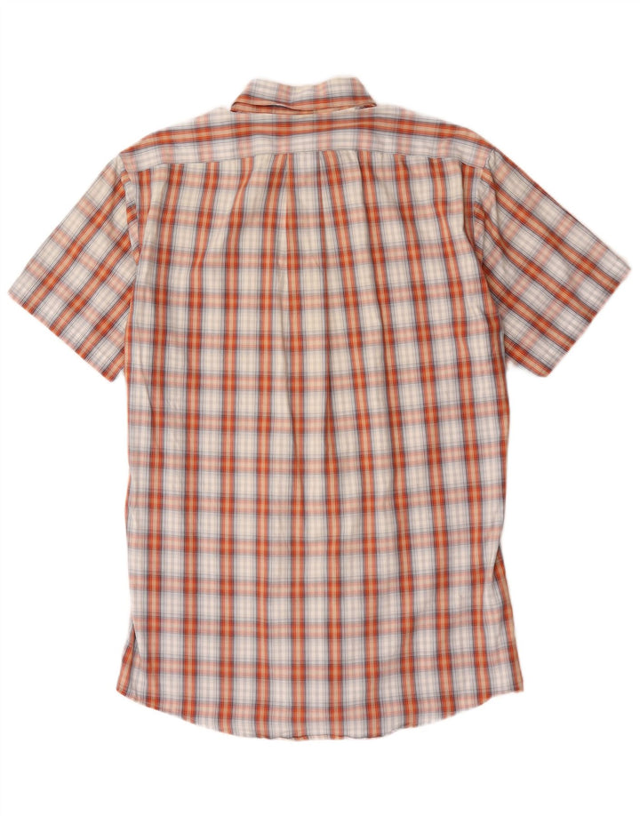 Eddie Bauer Ανδρικό κοντομάνικο πουκάμισο Classic Fit Μικρό πορτοκαλί βαμβακερό