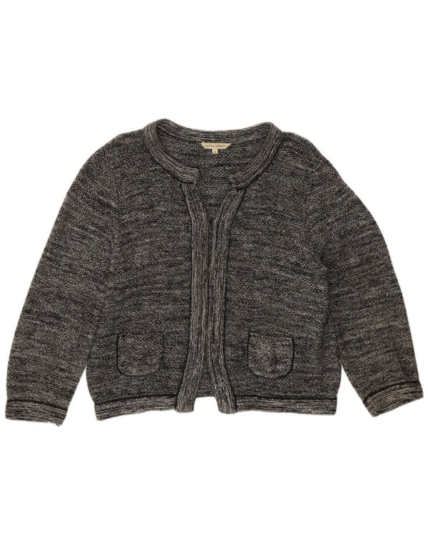 Laura Ashley Γυναικείο Open Bolero Jumper UK 12 μεσαίο γκρι βαμβακερό