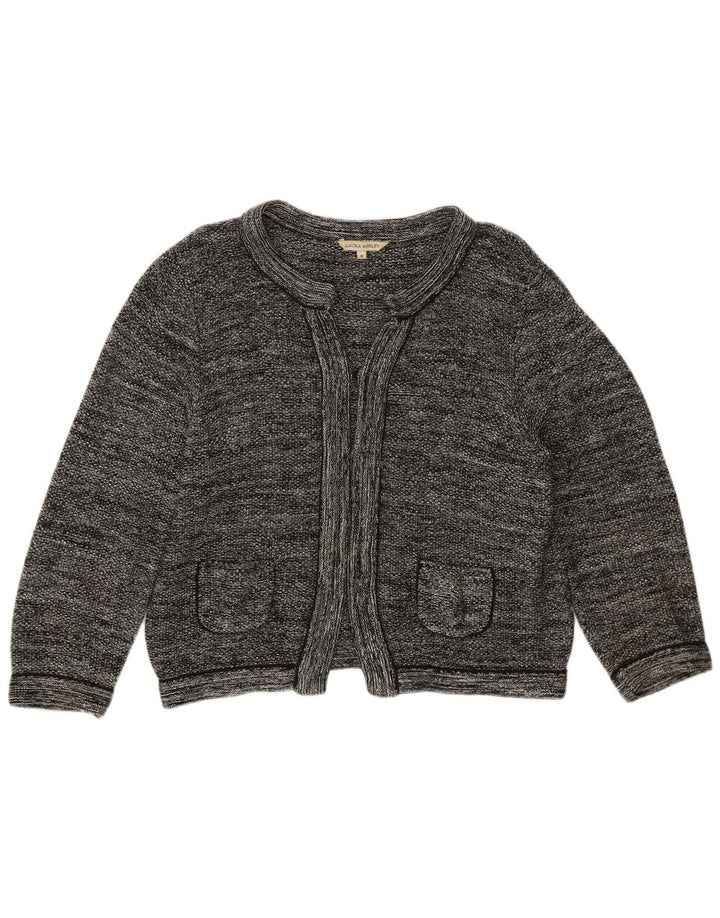 Laura Ashley Γυναικείο Open Bolero Jumper UK 12 μεσαίο γκρι βαμβακερό