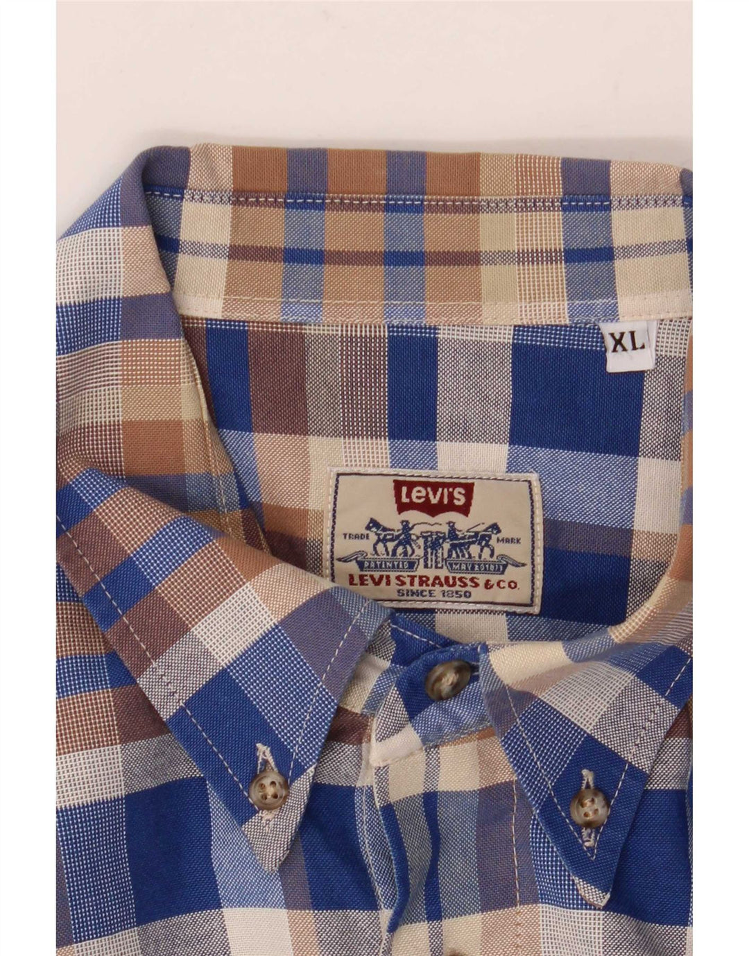 Ανδρικό πουκάμισο Levi's XL Blue Check