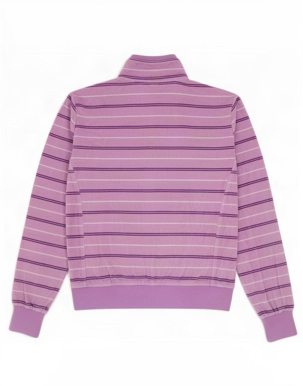 Champion γυναικεία βελούδινη αθλητική φόρμα Top Jacket UK 10 Small Purple ριγέ