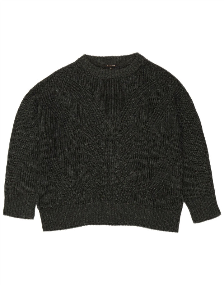 Massimo Dutti Γυναικείο πουλόβερ με λαιμόκοψη μεγάλου μεγέθους UK 14 Medium Khaki