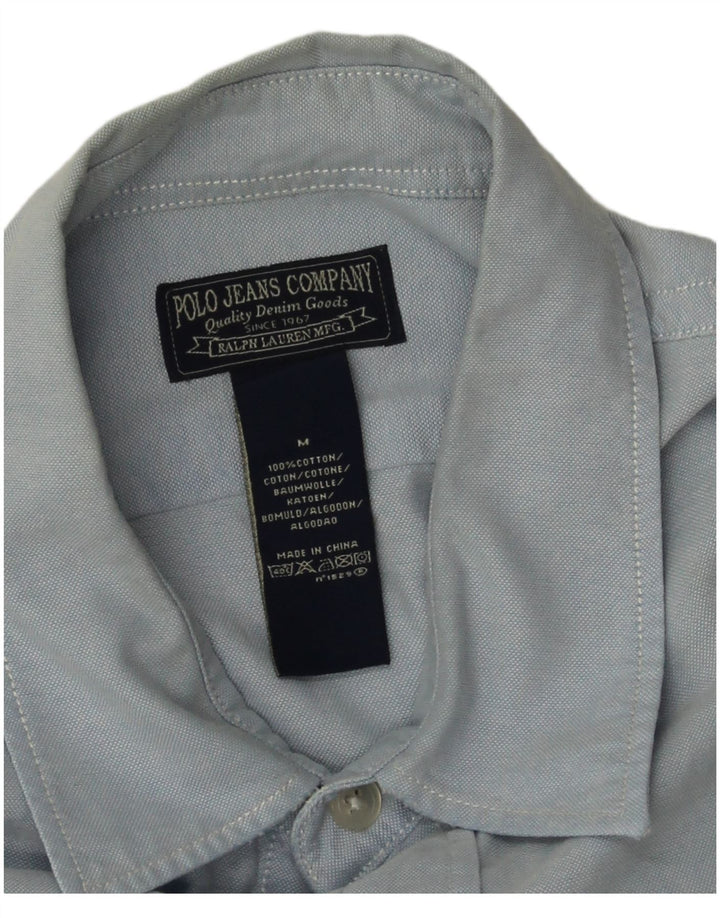 Ανδρικό πουκάμισο Ralph Lauren από μεσαίο μπλε βαμβακερό