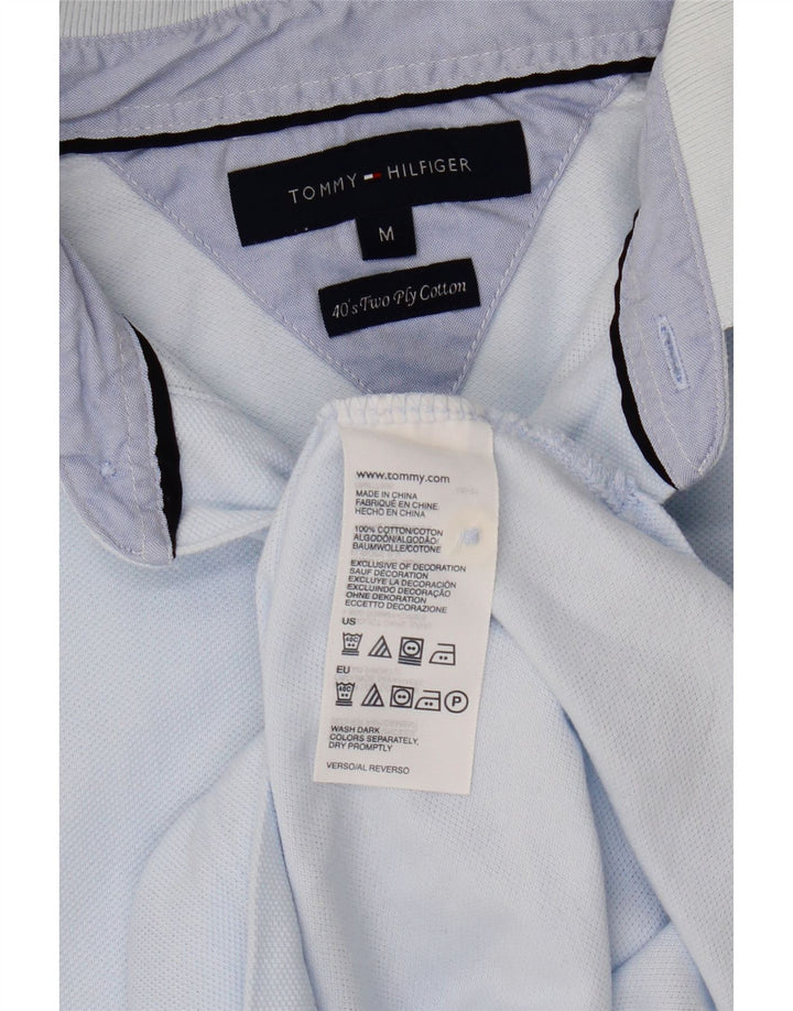 Ανδρικό μπλουζάκι πόλο Tommy Hilfiger, μεσαίο μπλε βαμβακερό