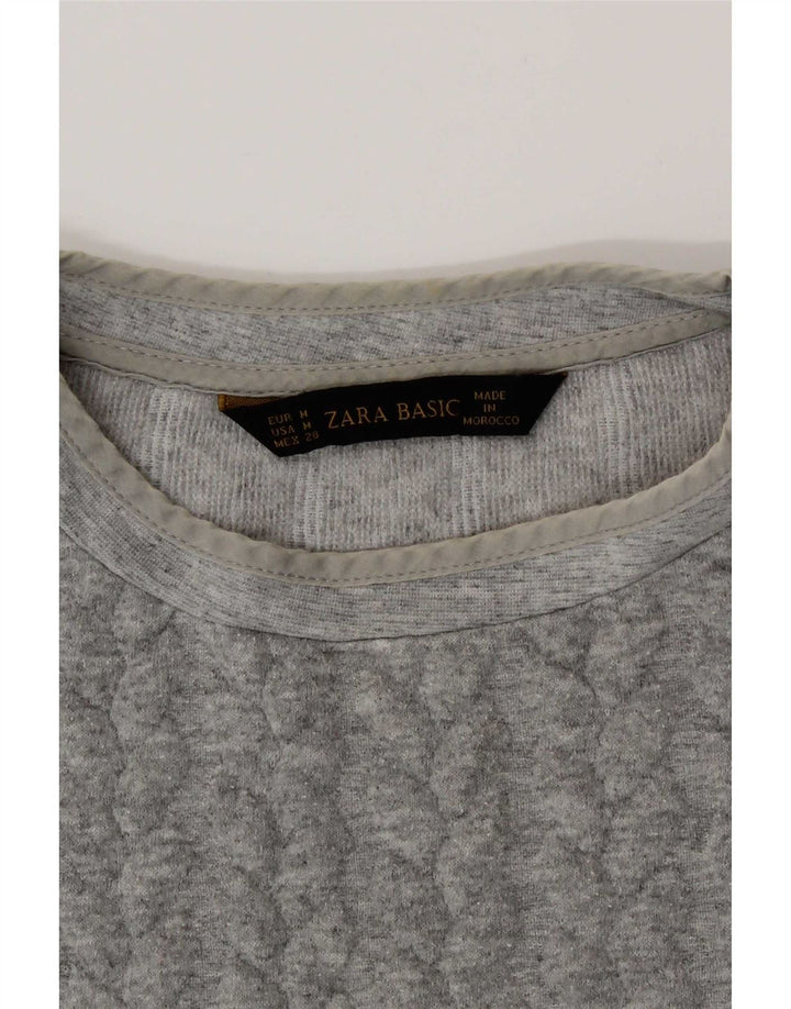 Zara Γυναικεία Φούτερ Jumper UK 14 Medium Grey