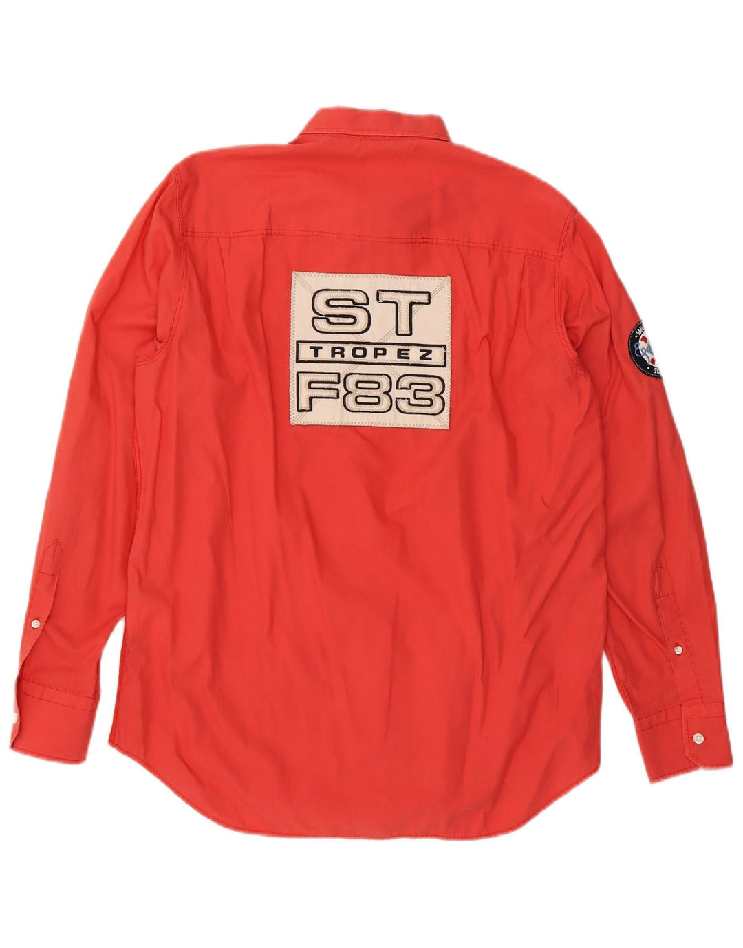 SLAM Mens ST. Tropez Graphic Shirt Medium Red Cotton