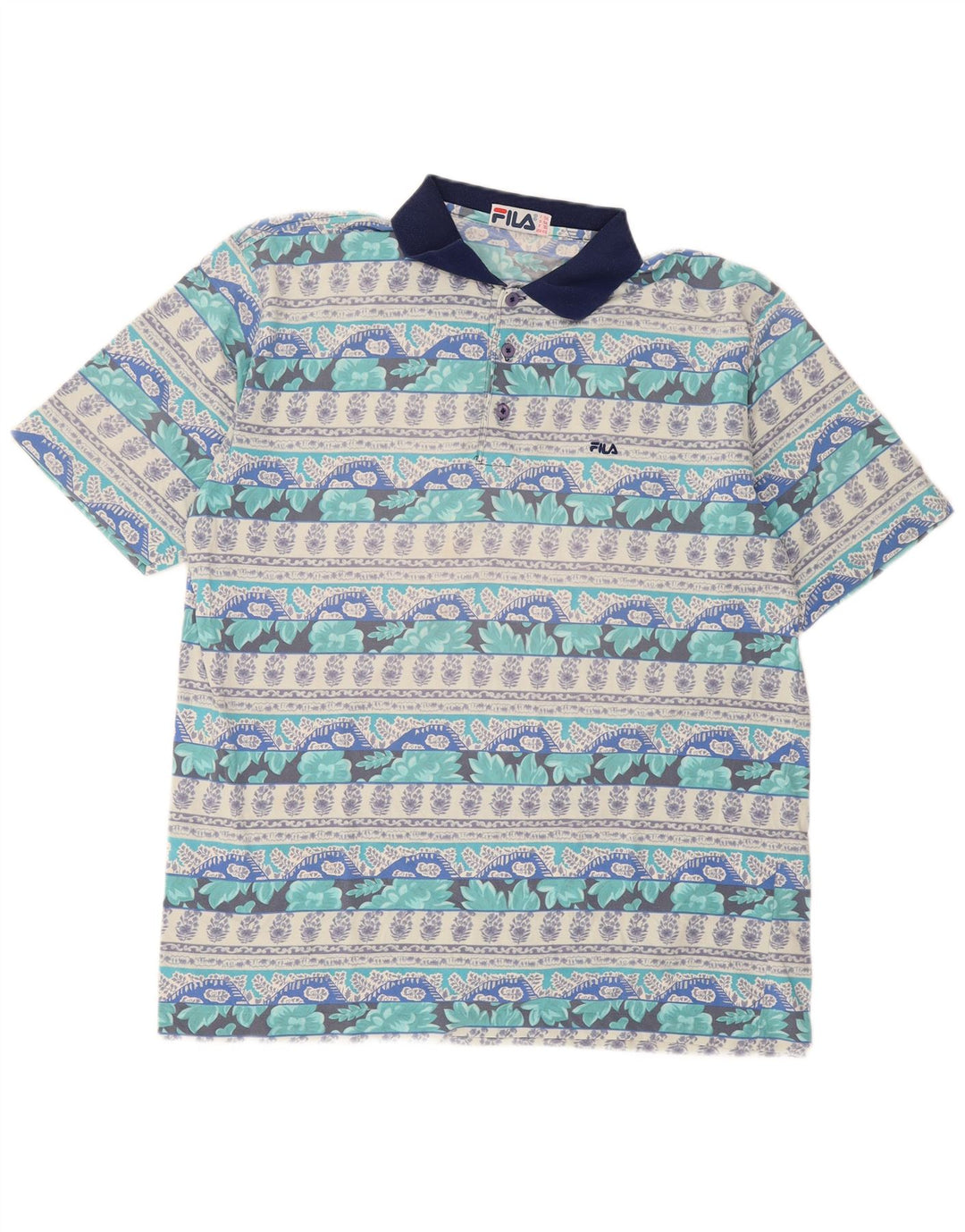 Fila Ανδρικό Πόλο Μπλουζάκι IT 56 XL Πολύχρωμο Floral