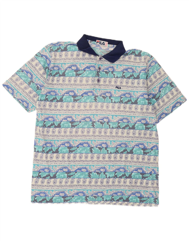 Fila Ανδρικό Πόλο Μπλουζάκι IT 56 XL Πολύχρωμο Floral