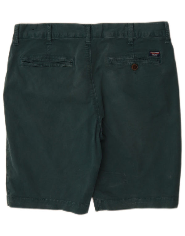 Ανδρικό κανονικό σορτς chino Superdry W32 Μεσαίο πράσινο βαμβακερό
