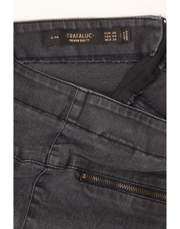 Zara Γυναικεία Μίνι Τζιν Φούστα EU 36 XS W26 Γκρι