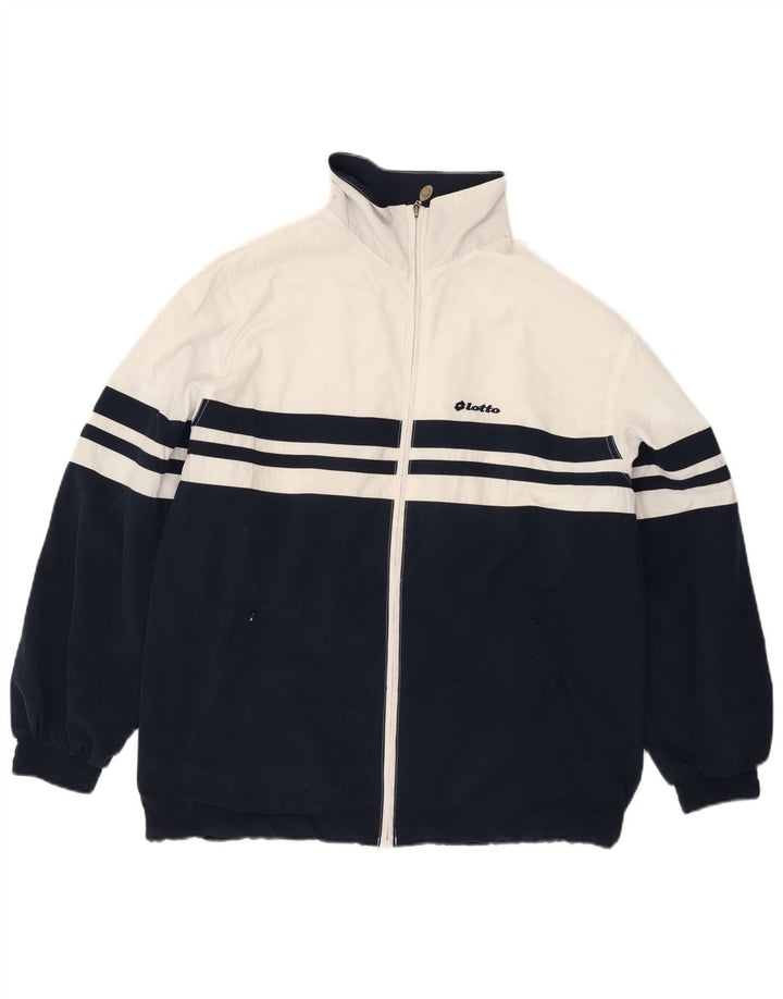 Ανδρική φόρμα Lotto Top Jacket XL Navy Blue Colorblock Polyester