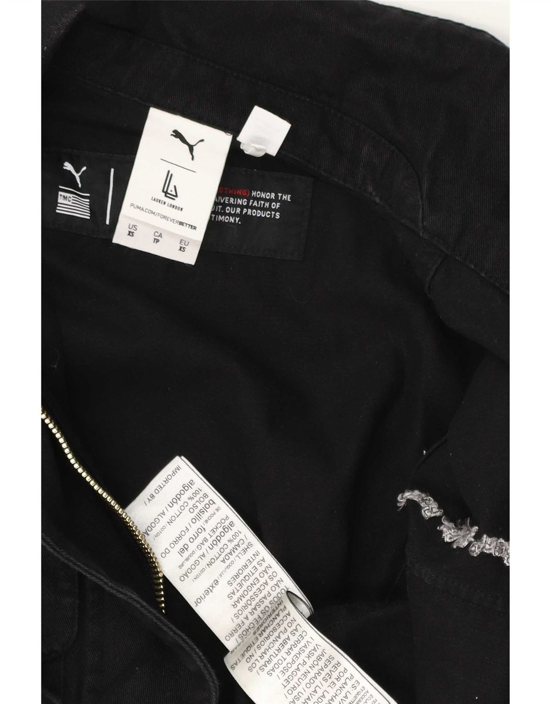 Puma γυναικεία ολόσωμη φόρμα UK 6 XS Μαύρο βαμβακερό