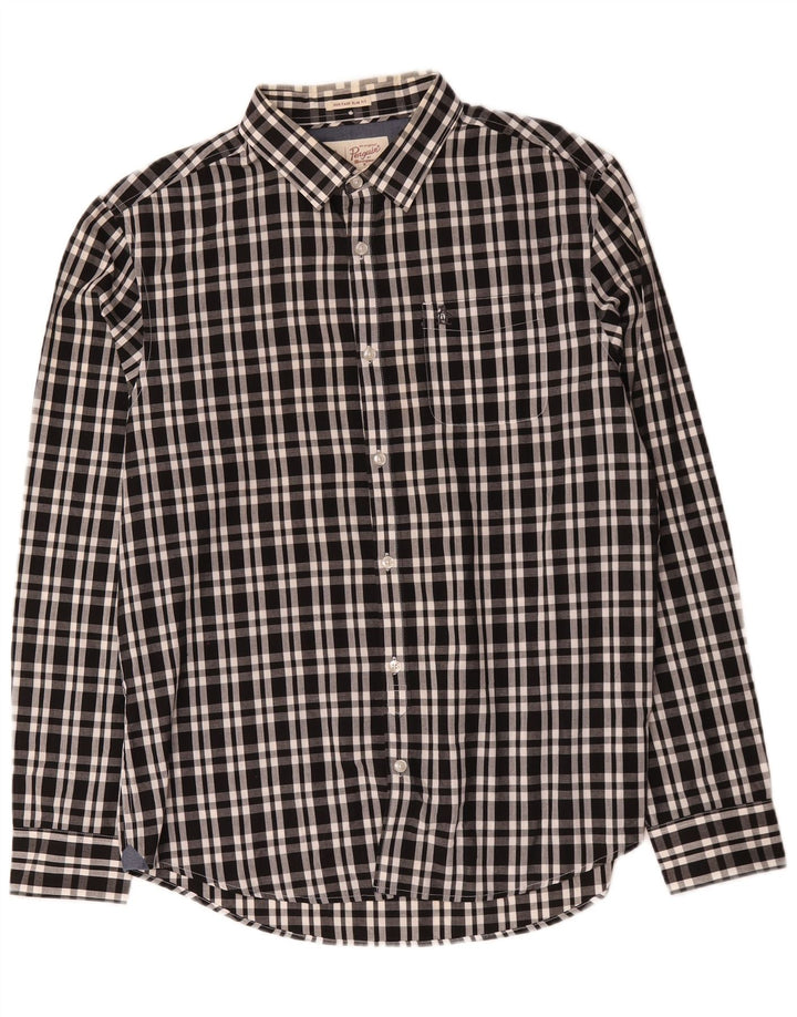 Ανδρικό Penguin Heritage Slim Fit πουκάμισο μεγάλο μαύρο βαμβακερό