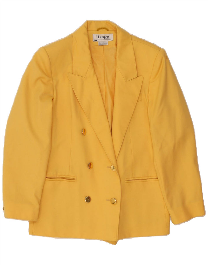 LAMPERT Womens Double Breasted Blazer Jacket UK 12 Medium  Yellow Wool Vintage Lampert and Second-Hand Lampert from Messina Hembry 