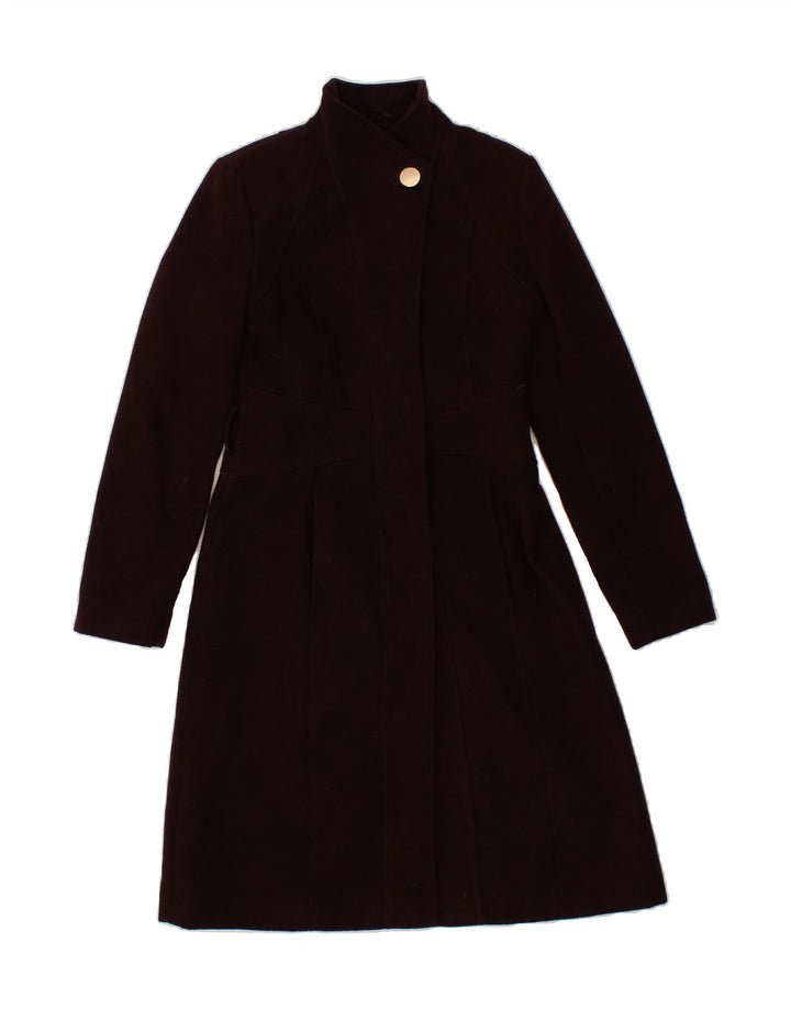 OASIS Womens Overcoat UK 6 XS Burgundy Viscose Vintage Oasis and Second-Hand Oasis from Messina Hembry 