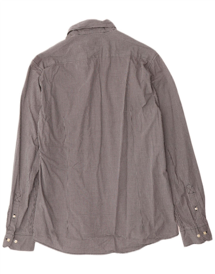 Ανδρικό πουκάμισο Barbour Tailored Fit Μεγάλο μαύρο βαμβακερό Gingham