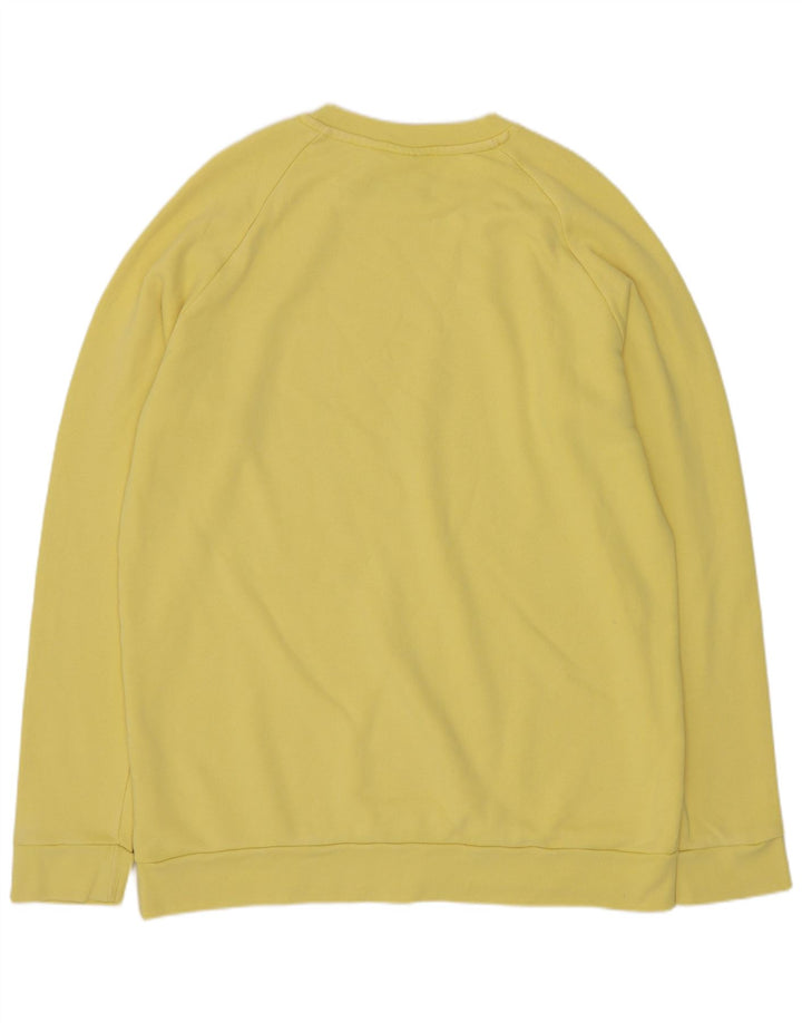 Ανδρικό γραφικό φούτερ Adidas Jumper μεγάλο κίτρινο βαμβακερό