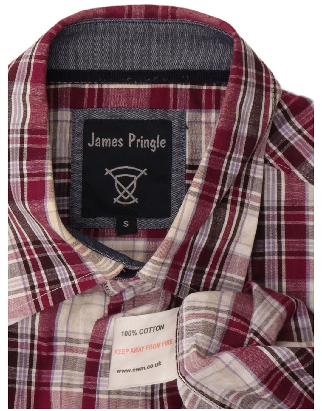 Ανδρικό κοντομάνικο μπλουζάκι James Pringle Μικρό μωβ βαμβακερό